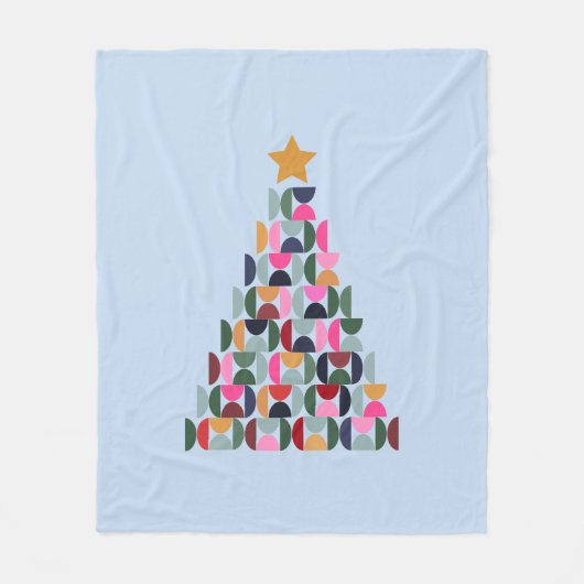 Couverture Polaire Marché d'hiver 10 sapin de Noël coloré (Devant)