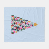 Couverture Polaire Marché d'hiver 10 sapin de Noël coloré (Devant (Horizontal))