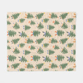 Couverture Polaire Marche Whimsical Motif des arbres de Noël (Devant (Horizontal))