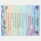 Couverture Polaire Marcos 10:27 Con Dios Todo Posible Fondo Azul Lila (Devant (Horizontal))