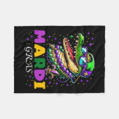 Couverture Polaire Mardi Gras 2025 Pour Hommes Femmes Enfants (Devant (Horizontal))