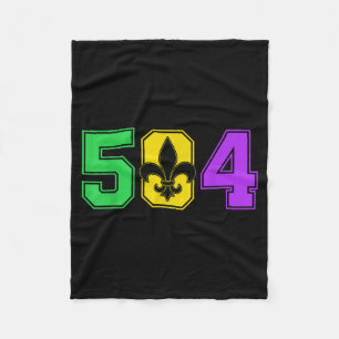 Couverture Polaire Mardi Gras 504 Nola La Nouvelle-Orléans Louisiane