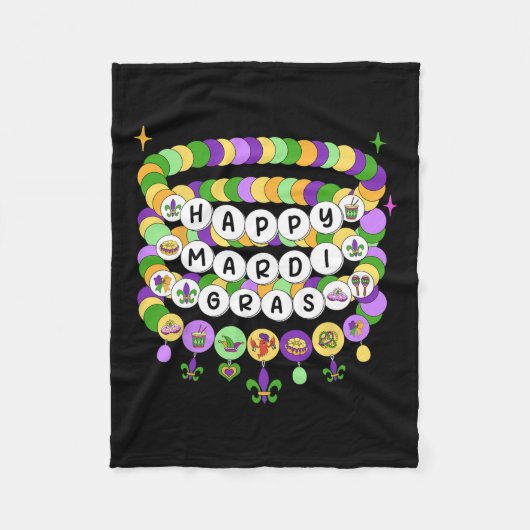 Couverture Polaire Mardi Gras Bracelet d'amitié Mardi Gras Beads Ki (Devant)