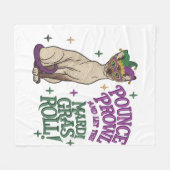 Couverture Polaire Mardi Gras Cat Pounce Proud Mask Art (Devant (Horizontal))