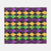 Couverture Polaire Mardi Gras Couleurs Diamond Harlequin Jacquard - N (Devant (Horizontal))