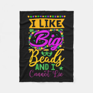Couverture Polaire Mardi Gras Drôle J'Aime Les Gros Perles Et Je Ne P