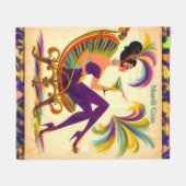 Couverture Polaire Mardi Gras Femme Au Milieu Du Siècle Avec Martini (Devant (Horizontal))