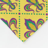 Couverture Polaire Mardi gras Fleur De Lis (Coin)