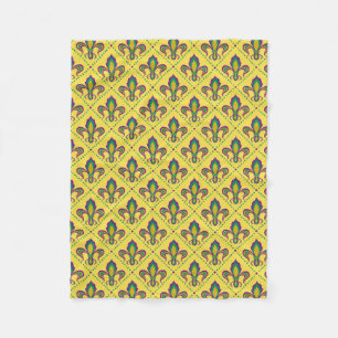 Couverture Polaire Mardi gras Fleur De Lis
