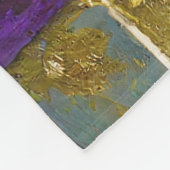 Couverture Polaire Mardi Gras Gold et vert Peacock Feature Masque (Coin)