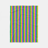 Couverture Polaire Mardi Gras Gras Stripes Motif jaune violet vert (Devant)
