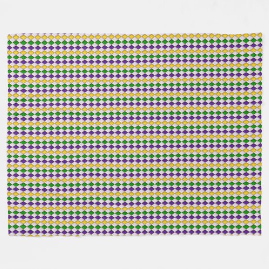 Couverture Polaire Mardi Gras Harlequin Motif diamant 2 (Devant (Horizontal))