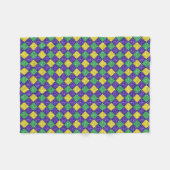 Couverture Polaire Mardi Gras Harlequin Motif du carnaval de Diamond (Devant (Horizontal))