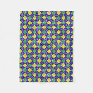 Couverture Polaire Mardi Gras Harlequin Motif du carnaval de Diamond