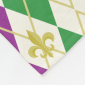 Couverture Polaire Mardi Gras Jacquard Fleece Blanche (Coin)