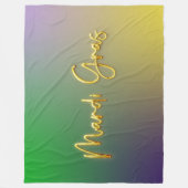 Couverture Polaire Mardi Gras Jaune, Violet, Vert (Devant)