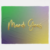 Couverture Polaire Mardi Gras Jaune, Violet, Vert (Devant (Horizontal))
