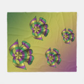 Couverture Polaire Mardi Gras Masque Fleece Blanche (Devant (Horizontal))