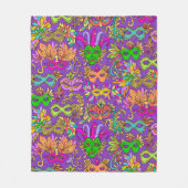 Couverture Polaire Mardi Gras Masquerade Masques Masques Vert violet  (Devant)