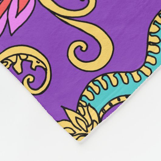 Couverture Polaire Mardi Gras Masquerade Masques Masques Vert violet  (Coin)