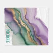 Couverture Polaire Mardi Gras New Orleans Alcohol Ink (Devant (Horizontal))