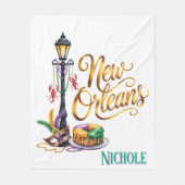 Couverture Polaire Mardi Gras New Orleans illustration (Devant)