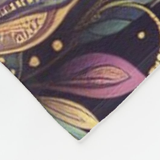 Couverture Polaire Mardi Gras paisley Fleur-de-lis (Coin)