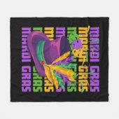 Couverture Polaire MARDI GRAS Top Hat Feathers (Devant (Horizontal))