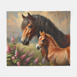 Couverture Polaire Mare de Baie avec une peinture Fleur sauvage de Fo