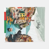 Couverture Polaire Mare Pittoresque Italie Méditerranée Côte de la me (Devant (Horizontal))