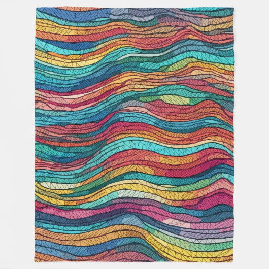 Couverture Polaire Marée mosaïque (Devant)