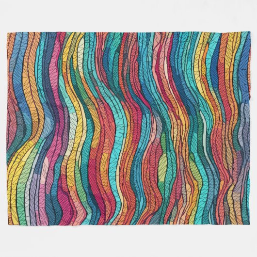 Couverture Polaire Marée mosaïque (Devant (Horizontal))