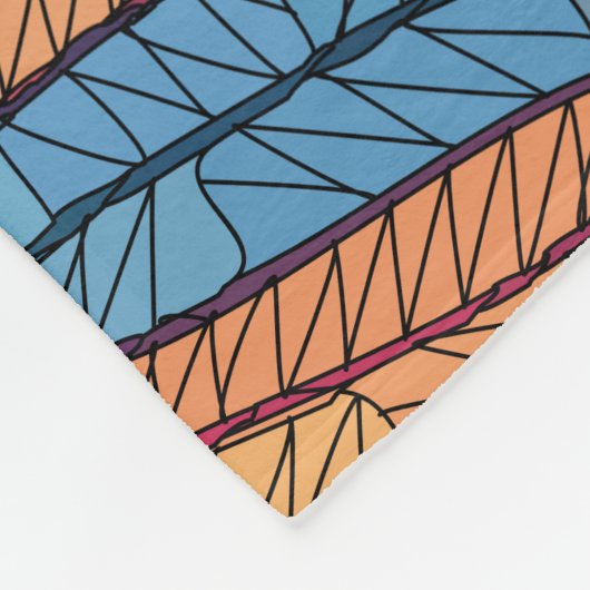 Couverture Polaire Marée mosaïque (Coin)