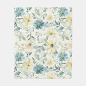 Couverture Polaire Marguerite de Prairie Douce Aquarelle (Devant)