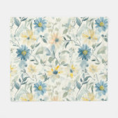 Couverture Polaire Marguerite de Prairie Douce Aquarelle (Devant (Horizontal))