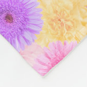 Couverture Polaire Marguerite en pastel de Gerbera avec son nom (Coin)