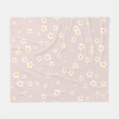 Couverture Polaire Marguerites blanches doux (Devant (Horizontal))