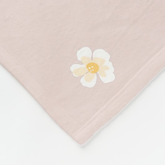 Couverture Polaire Marguerites blanches doux (Coin)