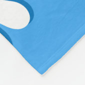 Couverture Polaire Marguerites blanches sur fond bleu (Coin)