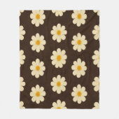 Couverture Polaire Marguerites crème et jaune (Devant)