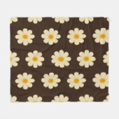 Couverture Polaire Marguerites crème et jaune (Devant (Horizontal))
