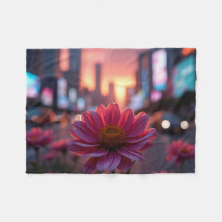 Couverture Polaire Marguerites Crépuscule Moderne