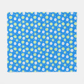 Couverture Polaire Marguerites et étoiles (Devant (Horizontal))