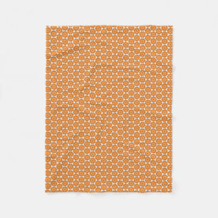 Couverture Polaire Marguerites orange dans le style des années 70