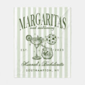 Couverture Polaire Marguerites Rétro Modernes et Mariage Rayé Bach (Devant)