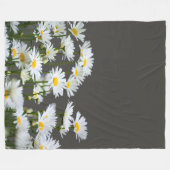 Couverture Polaire Marguerites sur Gris (Devant (Horizontal))