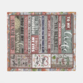 Couverture Polaire Mari à femme Amour de mari Fleece Blanket (Devant (Horizontal))