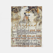 Couverture Polaire Mari À Mon Mari Je T'Aime (Devant)