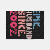 Couverture Polaire Mari épopé depuis 2002 20e anniversaire de Mariage (Devant (Horizontal))