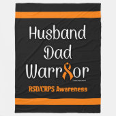 Couverture Polaire Mari papa Warrior...RSD/CRPS Fleece Blanket (Devant)